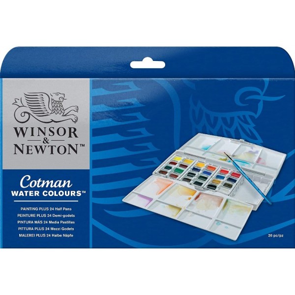 Cotman Water Colours Painting Plus 24 Half Pans