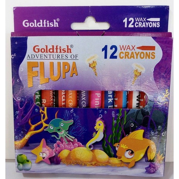 Goldfish Wax Crayons 12Pc Half # C12-S