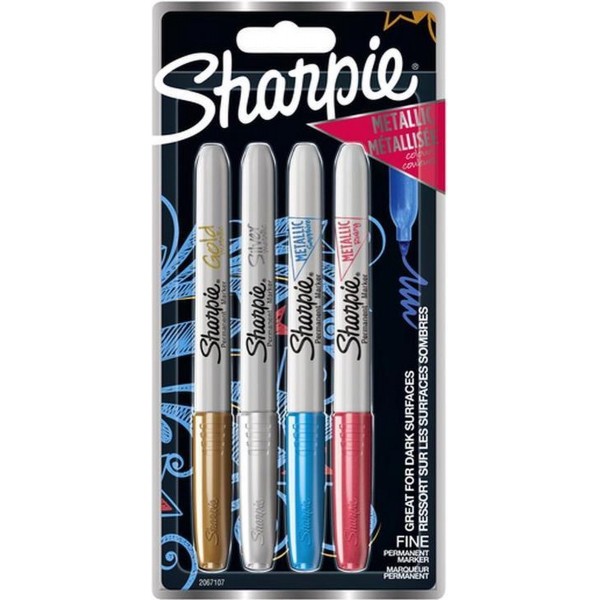 Sharpie Metallic Colour Marker 4 Pcs Set # 2067930