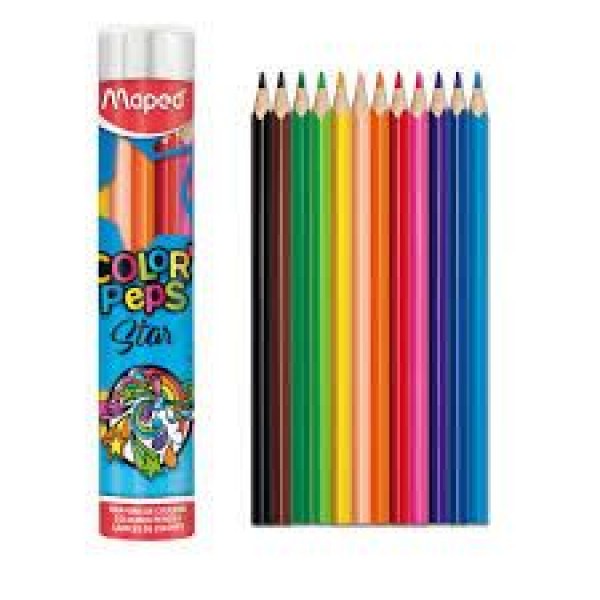 Maped Pep STAR COLOR PENCIL 12 PCS TIN # 832044