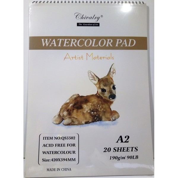 Water Color Pad Chivalry A2 20 Sheets # Qs5502-A2