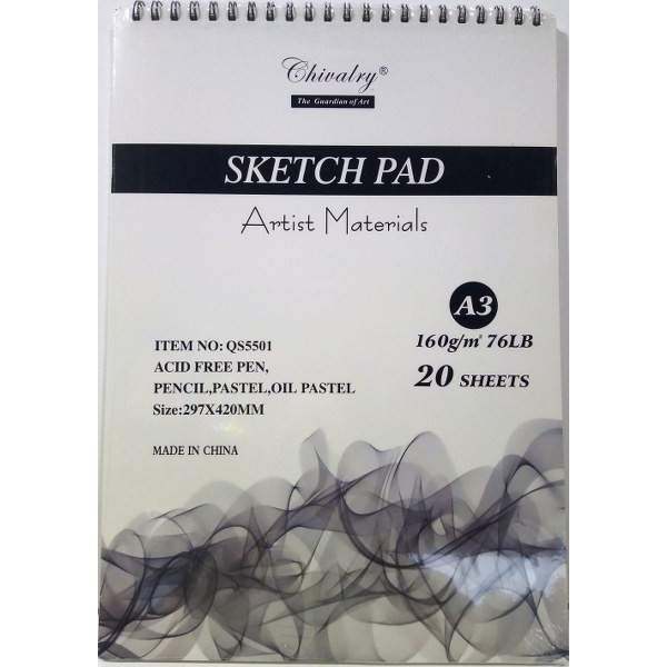 Sketch Pad Chivalry A3 20 Sheets # Qs5501-A3 - Huma Nazz Sethi