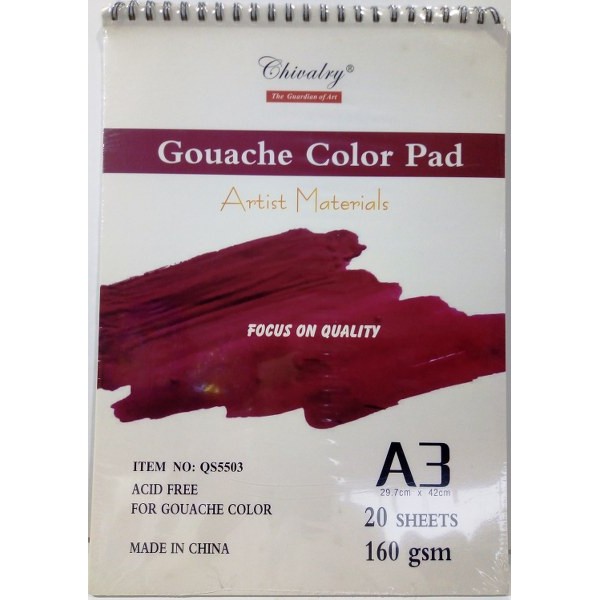 Gouache Colour Pad Chivalry A3 20 Sheets # Qs5503-A3