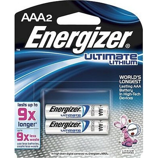 Energizer Ultimate Lithum Battery Aaa 2 Pack