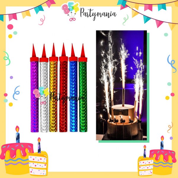 Birthday Candle Sparking 6Pcs 10cm