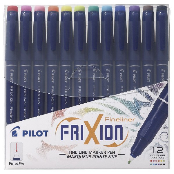 Pilot Frixion Fineliner 12 Colours set # Ff-S12