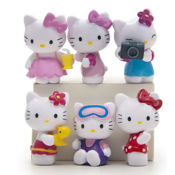 Figure Hello Kitty 6Pcs Pouch # 0014