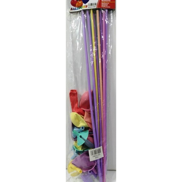 Birthday Balloon 10Pcs W/Stand # Qq-51681