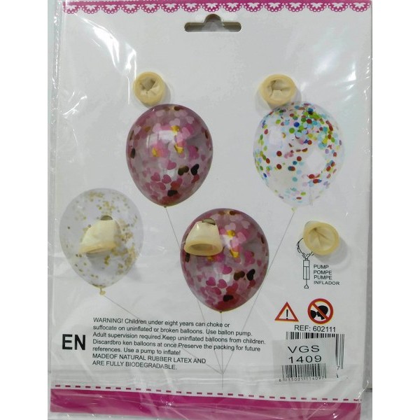 Birthday Balloon Crystal W/Cutting 5Pcs Pack # 1409