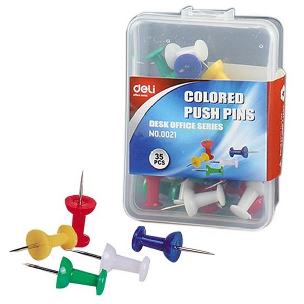 Deli Colored Push Pins # 0021