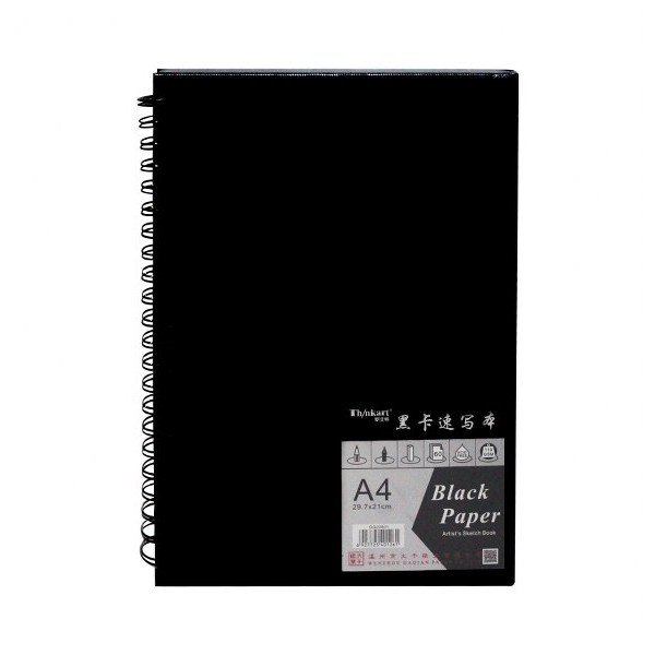 Black Paper Sketch Book A4 # Dq20801