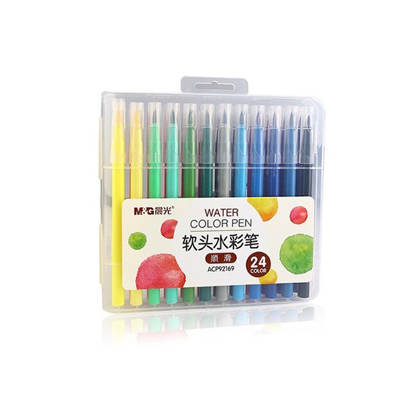 M&G Water Color Marker Soft Brush Tip 24P# Acp92169