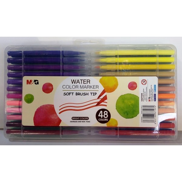 M&G Water Color Marker Soft Brush Tip 48P # Acp95884