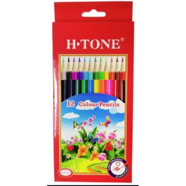 H-Tone Colour Pencil 12 Pcs  # #Jj10104-12