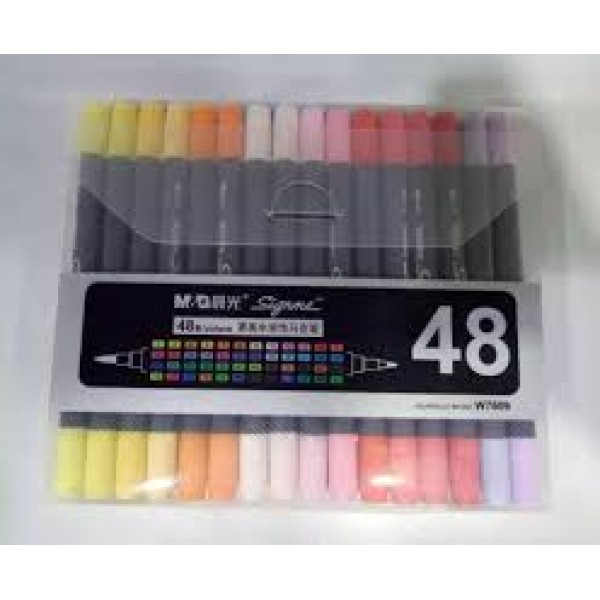M&G Brush Tip 48 Colour Markers Set