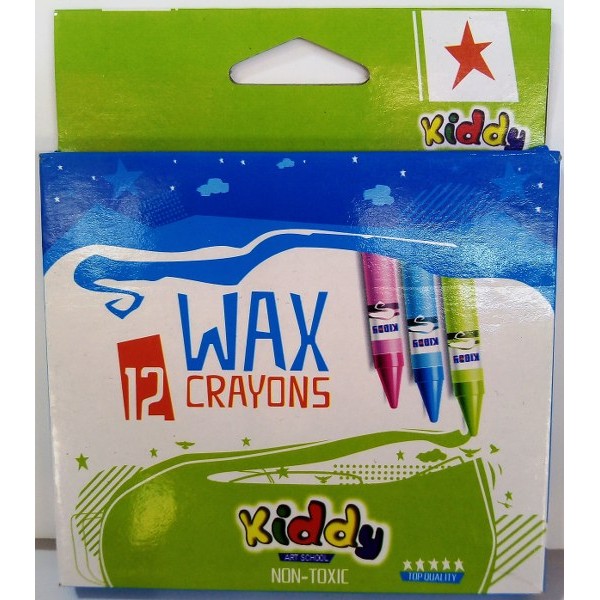 Kiddy Wax Crayons 12 Pcs # R012