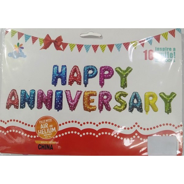 Foil Balloon Anniversary 16 Letters # Mtm