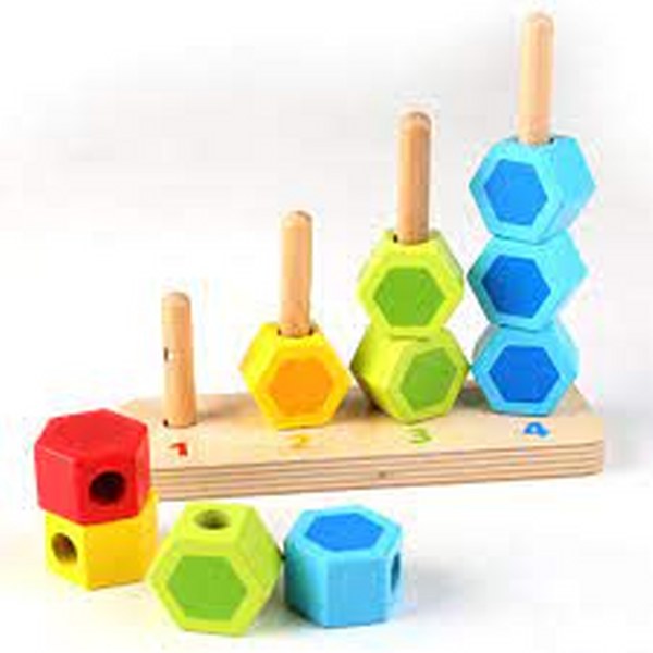 Wooden Counting Stacker # 5506