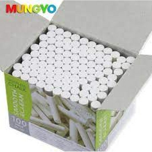 Mungyo White Chalk 100 Pcs Box # W-100