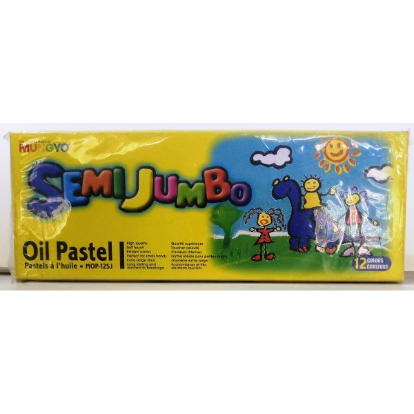 Mungyo Oil Pastel 12 Colors Semi Jumbo # Mopsj-12B