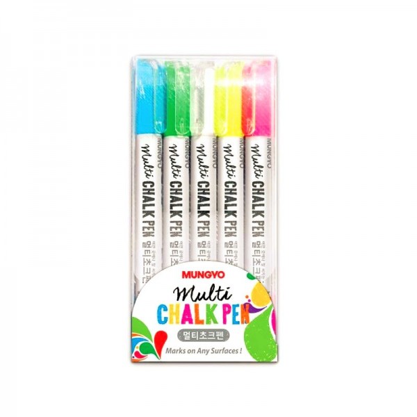 Mungyo Chalk Pen 5 Color Set # Mbg-5p